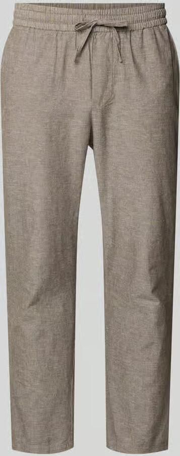Only & Sons tapered linnenbroek van mix van katoen en linnen model 'LINUS' - Foto 2
