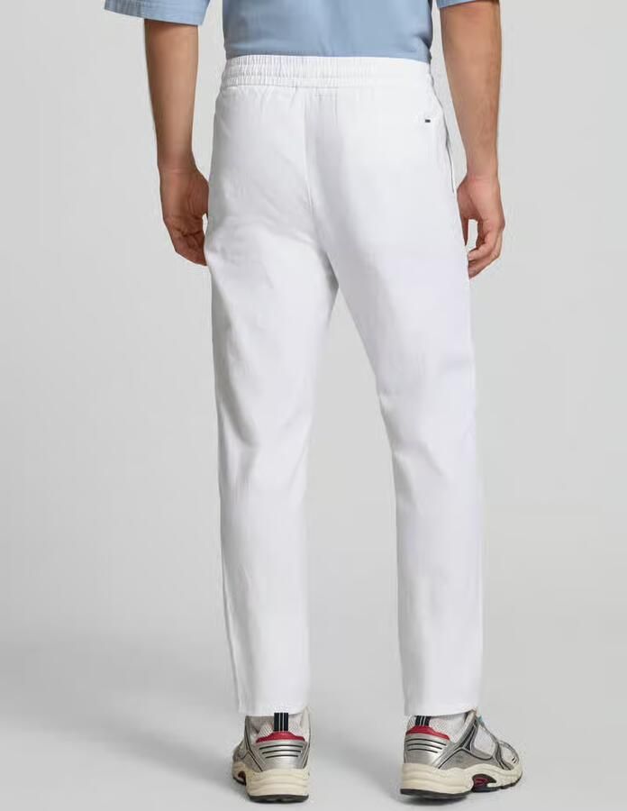 Only & Sons tapered linnenbroek van mix van katoen en linnen model 'LINUS' - Foto 5