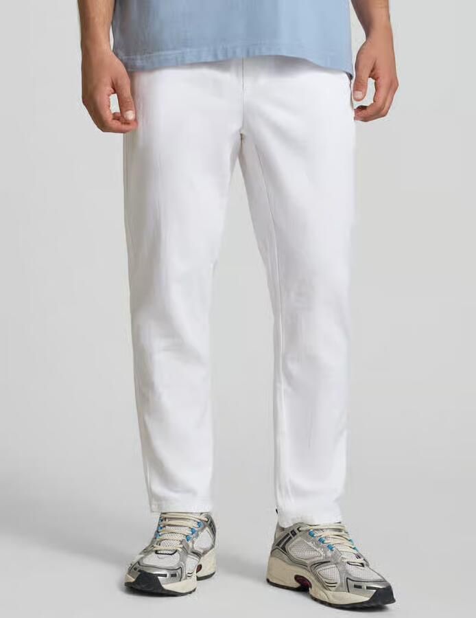 Only & Sons tapered linnenbroek van mix van katoen en linnen model 'LINUS' - Foto 6