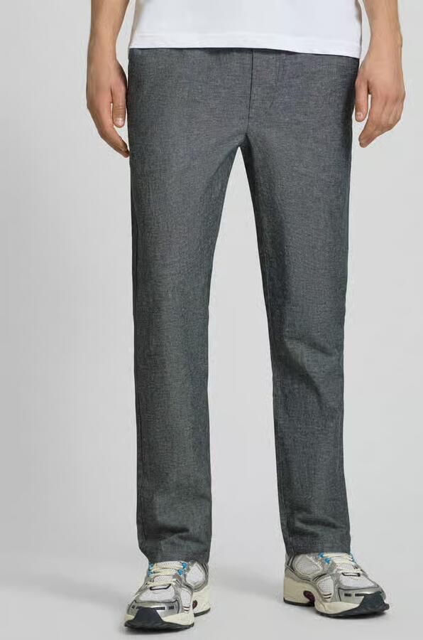 Only & Sons tapered linnenbroek van mix van katoen en linnen model 'LINUS' - Foto 3