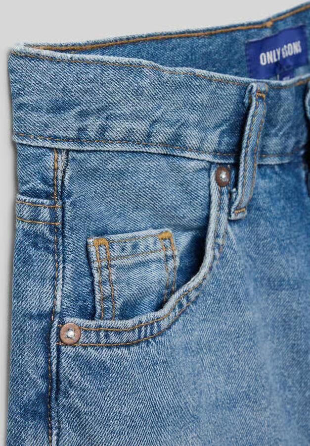 Only & Sons Wide leg korte jeans van puur katoen model 'CARL'