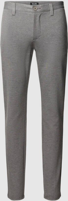 Only & Sons Tapered fit stoffen broek met fijn all-over motief model 'Mark'