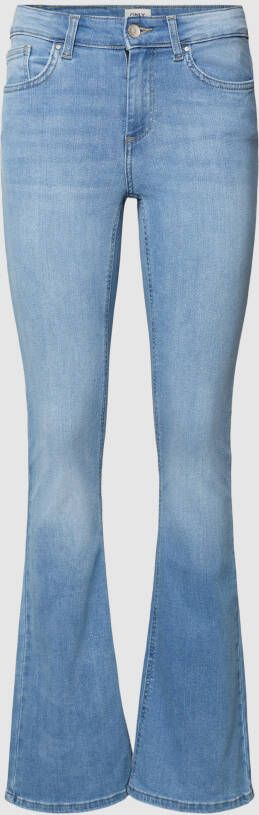 Only Flared cut jeans met labelpatch model 'BLUSH'