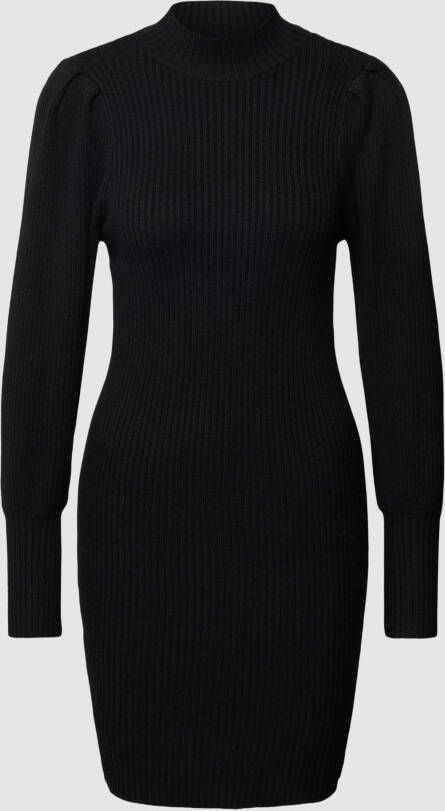 Only Gebreide jurk met opstaande kraag model 'KATIA'