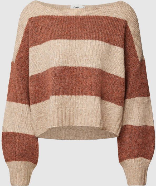 Only Gestreepte Bruine Gebreide Kleding voor Vrouwen Brown Dames