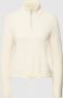 Only Ofia LS ZIP Highneck CC KNT Whitecap Gray Melange | Freewear Wit Beige Dames - Thumbnail 1