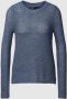 Only Blauwe Ronde Hals Gebreide Kleding voor Vrouwen Blue Dames - Thumbnail 2