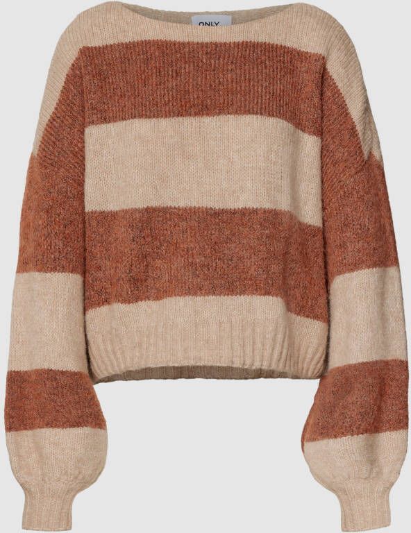 Only Gestreepte Bruine Gebreide Kleding voor Vrouwen Brown Dames