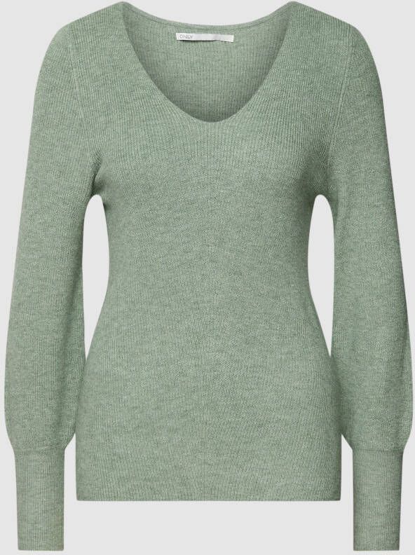 Only Gebreide pullover met V-hals