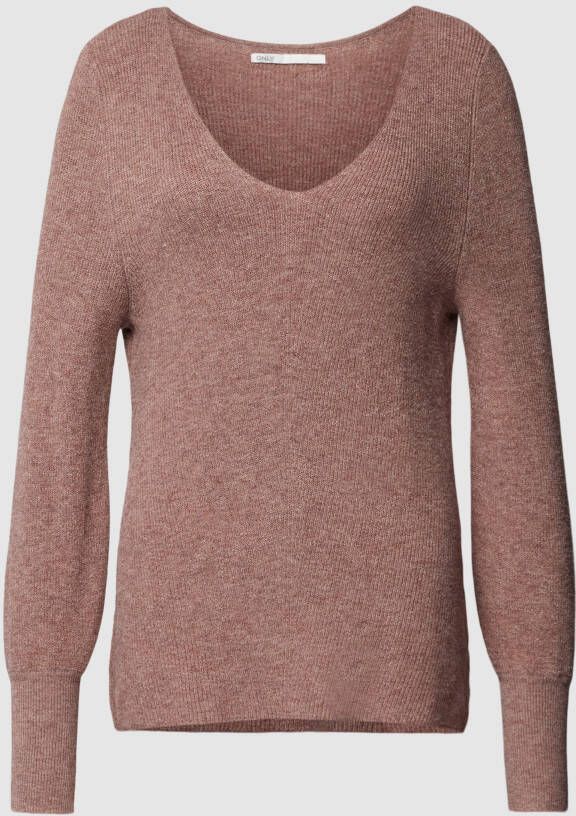 Only Gebreide pullover met V-hals model 'ATIA'