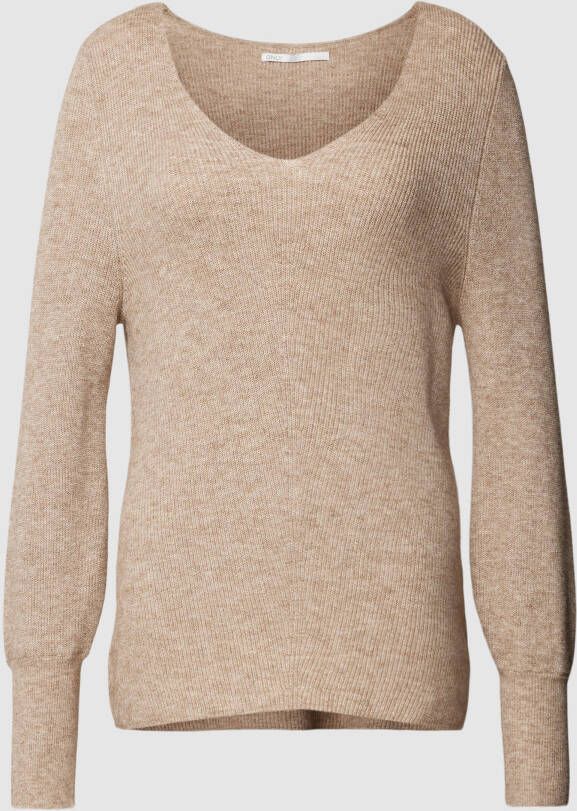 Only Trui met V-hals ONLATIA L S V-NECK CUFF KNT