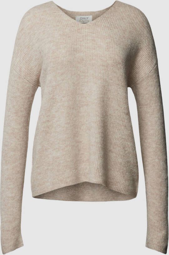 Only Gebreide pullover met V-hals model 'CAMILLA'