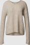 Only Onlcamilla V-Hals L S Pullover Knt: Pumice Stone MELANGE | Freewear Print Beige Dames - Thumbnail 7