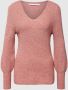 Only Gebreide pullover met V-hals model 'ONLATA' - Thumbnail 2