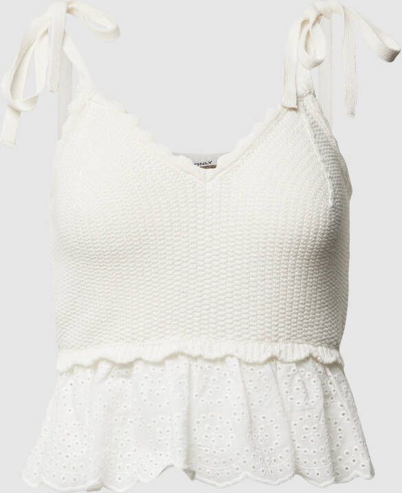 Only Slim fit top met bandjes van katoenmix model 'KRISTIN'
