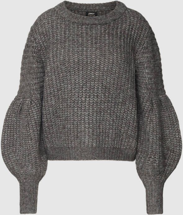 Only Grof gebreide pullover met ballonmouwen model 'SCALA'