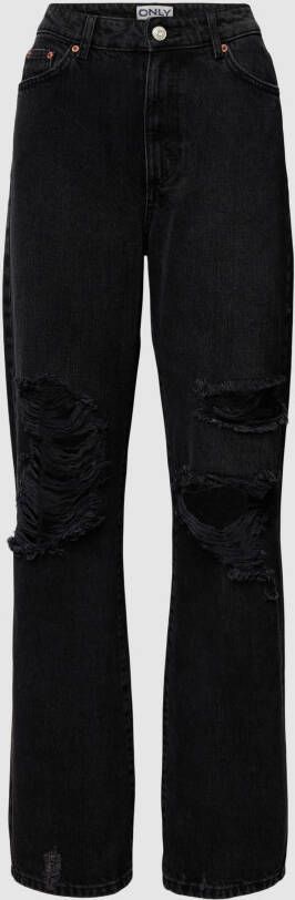 Only Zwarte Ripped Jeans voor Vrouwen Black Dames