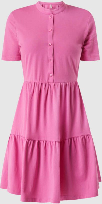 Only Jerseyjurk ONLMAY S S PLACKET DRESS JRS met volant