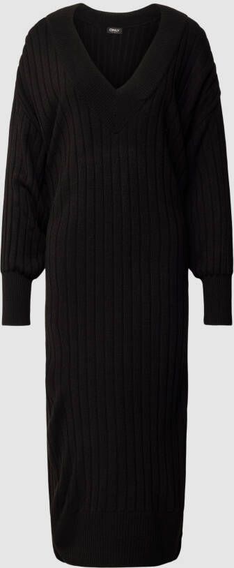 Only Knielange gebreide jurk model 'NEW TESSA'