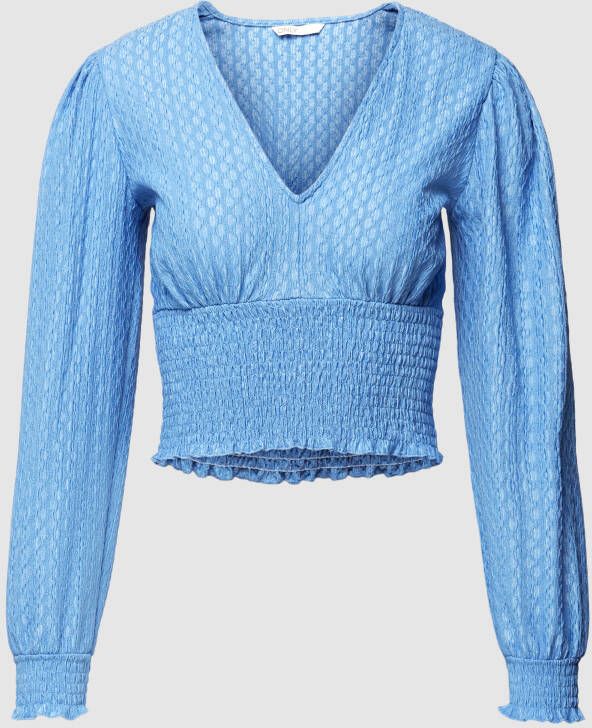 Only Kort blouseshirt met smokdetails model 'HANNAH'