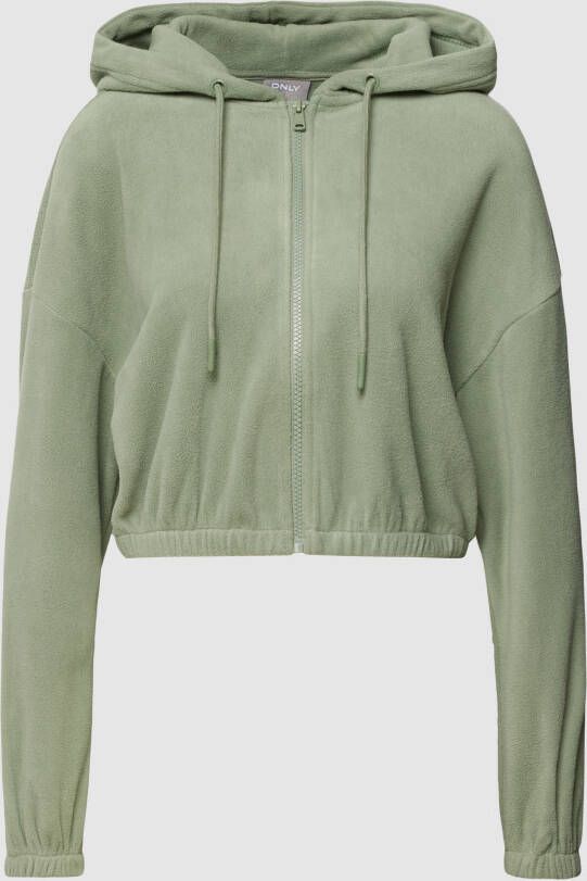 Only Kort sweatjack van fleece model 'ONLKAROI FLEECE'