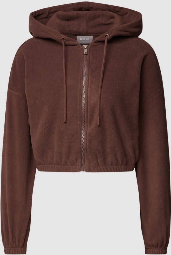 Only Kort sweatjack van fleece model 'ONLKAROI FLEECE'
