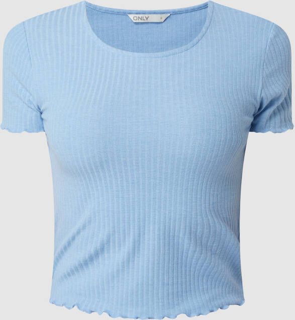 Only Shirt met ronde hals ONLEMMA S S SHORT TOP NOOS JRS