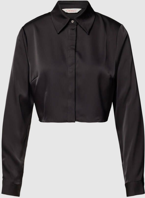 Only Zwarte damesoverhemd met lange mouwen Black Dames