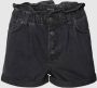 ONLY high waist straight fit jeans short ONLCUBA black denim - Thumbnail 3