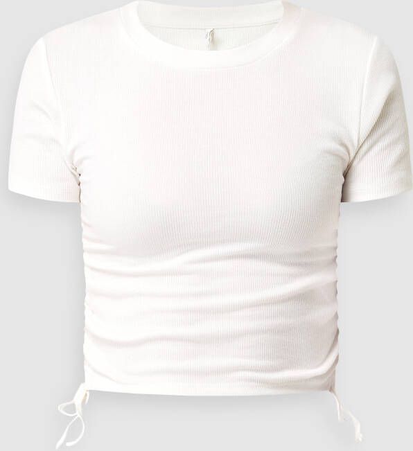 Only Kort T-shirt met strikdetails model 'AMY'