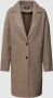 Only Lange jas met reverskraag model 'ONLCARRIE BONDED COAT' - Thumbnail 1