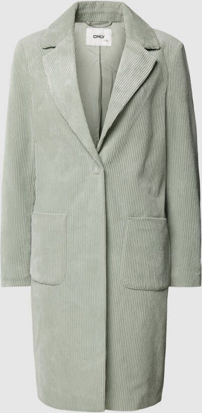 Only Straight fit corduroy lange jas met reverskraag model 'ASTRID'