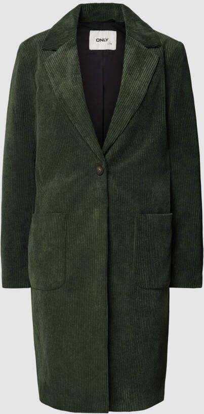 Only Straight fit corduroy lange jas met reverskraag model 'ASTRID'