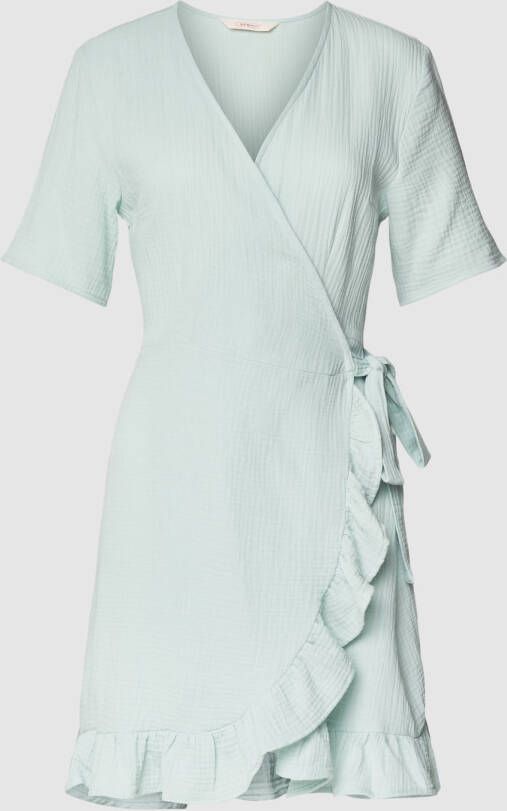 Only Mini jurk van katoen in wikkellook model 'THYRA'