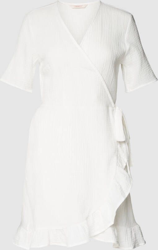 Only Mini jurk van katoen in wikkellook model 'THYRA'