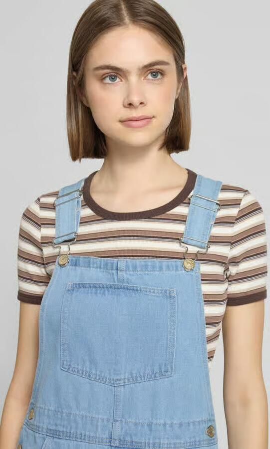 Only A-lijn denimjurk van katoenmix model 'NELLI'