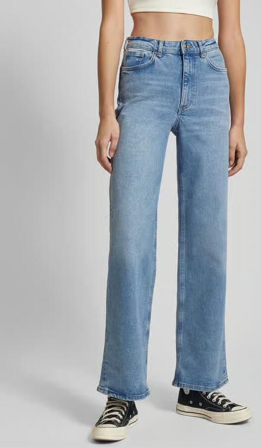 ONLY high waist wide leg jeans ONLJUICY medium blue denim - Foto 14
