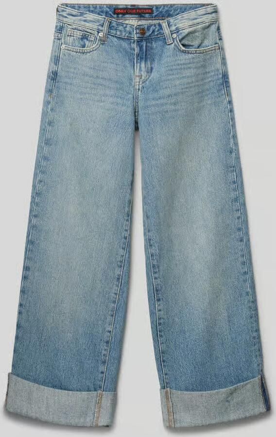 ONLY KIDS GIRL high waist wide leg jeans KOGBROOME light blue denim