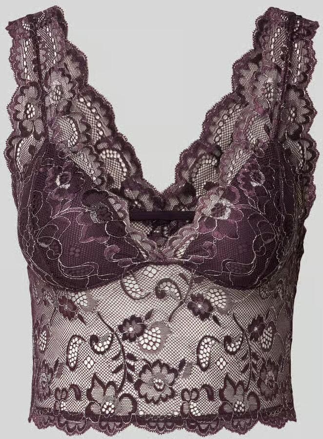 ONLY niet-voorgevormde bralette zonder beugel donkerpaars