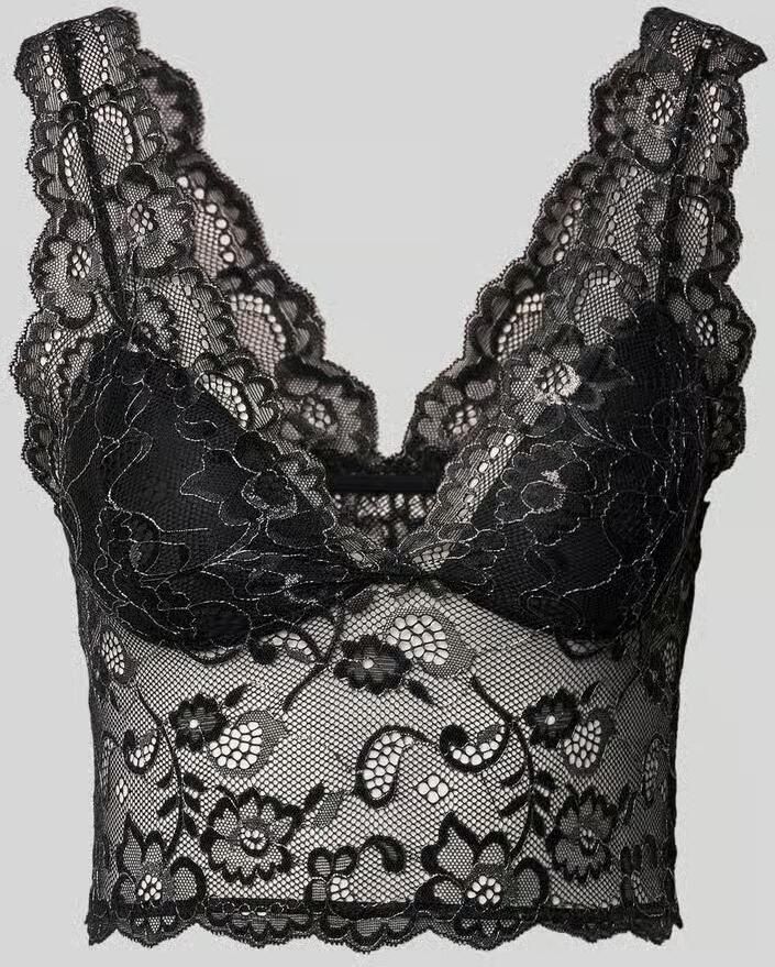 ONLY kanten voorgevormde bralette ONLCHLOE zwart