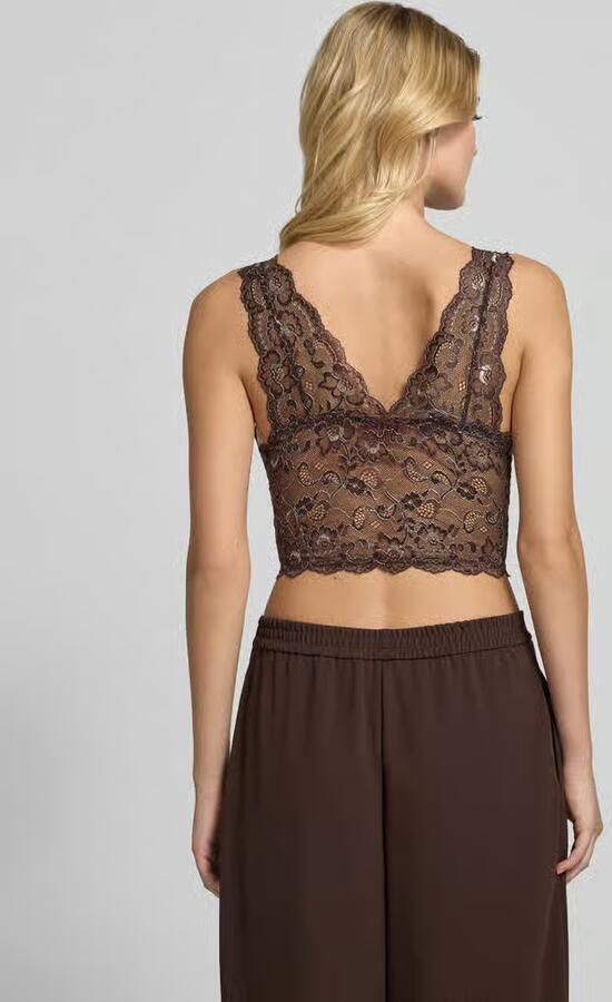 ONLY niet-voorgevormde bralette zonder beugel donkerbruin - Foto 5
