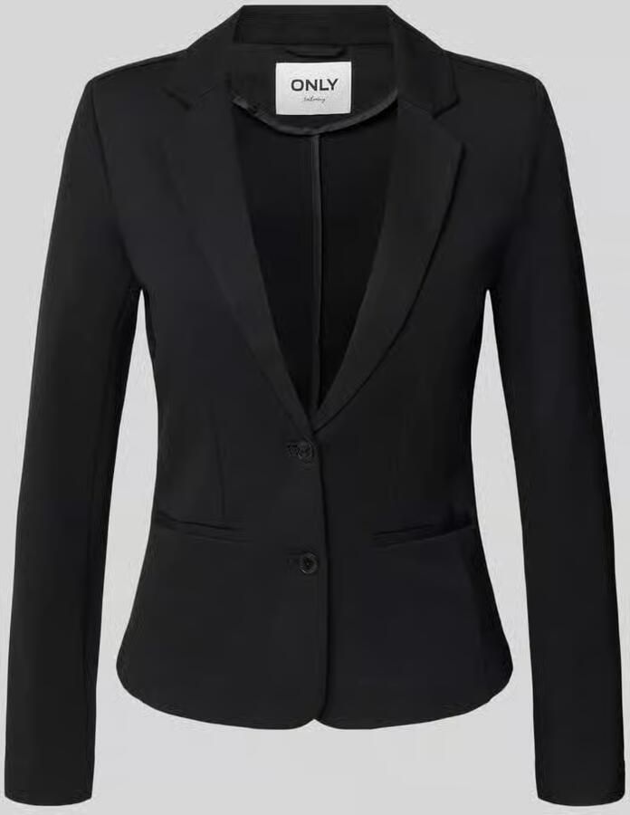 Only Jerseyblazer ONLPOPTRASH – 2-knoops blazer met getailleerd silhouet regular fit milano rib materiaalmix reverskraag effen - Foto 3