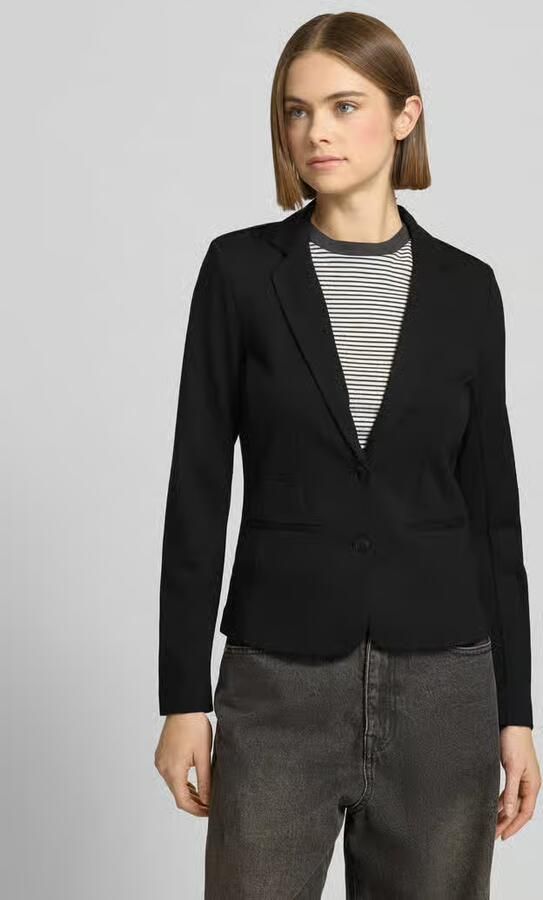 Only Jerseyblazer ONLPOPTRASH – 2-knoops blazer met getailleerd silhouet regular fit milano rib materiaalmix reverskraag effen - Foto 10