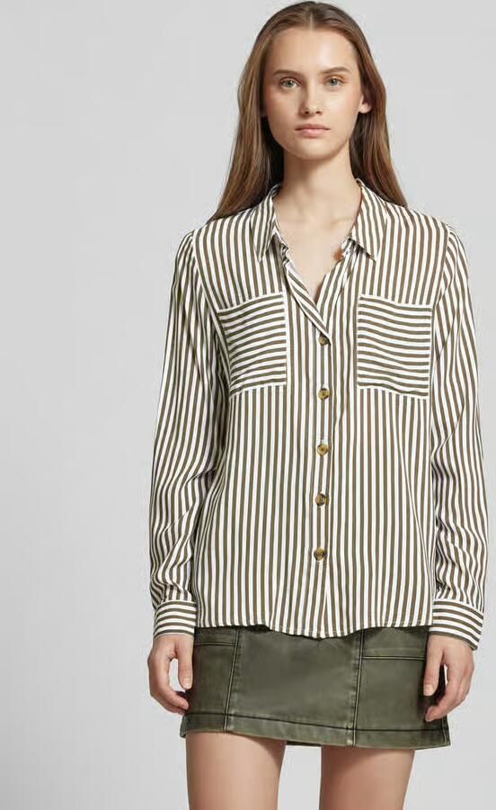 Only Blouse van viscose met verlengd rugpand model 'YASMIN' - Foto 4