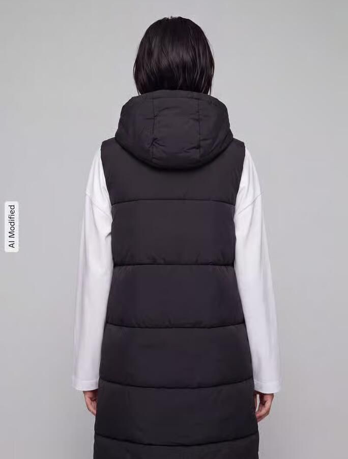 Only Regular fit lange bodywarmer met capuchon model 'ALINA' - Foto 2