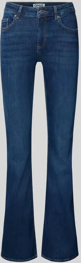 ONLY Onlblush Mw B-P Flared Dnm Pim134 Noos flared jeans donkerblauw - Foto 4