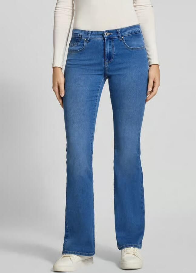 Only Regular fit bootcut jeans met labelpatch model 'REESE' - Foto 2