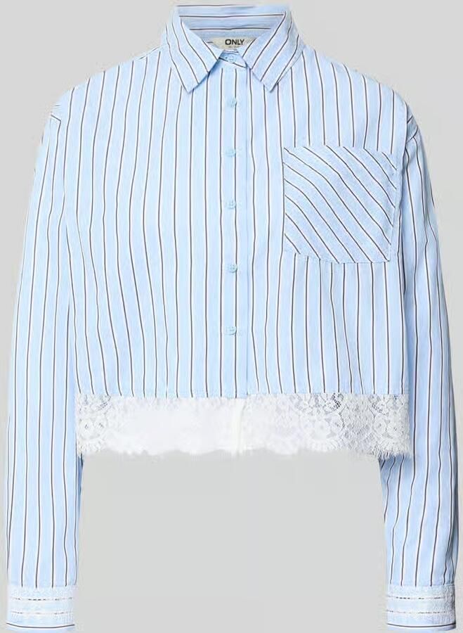 Only Boxy fit Blouse met lange mouwen van puur katoen Model 'KHALIDA'