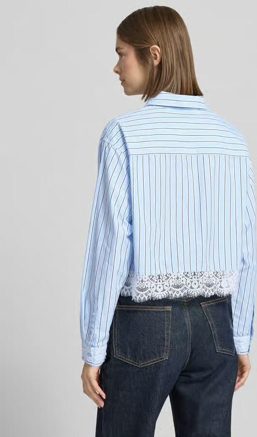 Only Boxy fit Blouse met lange mouwen van puur katoen Model 'KHALIDA'