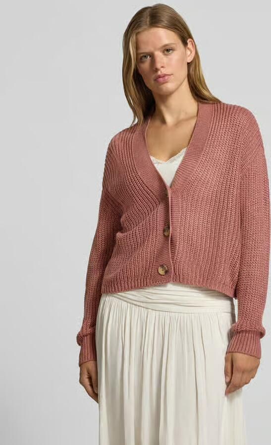 Only Regular fit gebreid jack met enkelrijige knoopsluiting Model 'CAROL NICE' - Foto 5